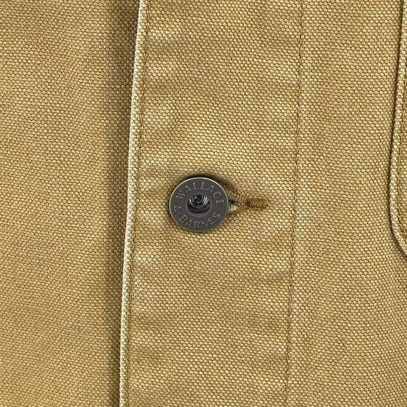Wallace & Barnes J Crew Canvas Chore Barn Jacket Coat Corduroy Collar Mens L Lg - Picture 6 of 10